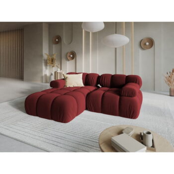 Červená zamatová pohovka 191 cm Bellis – Micadoni Home - Image 7