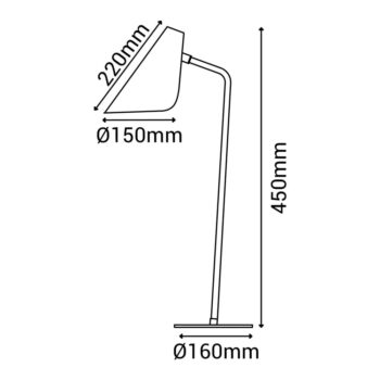 Biela stolová lampa SULION Lisboa, výška 45 cm - Image 5