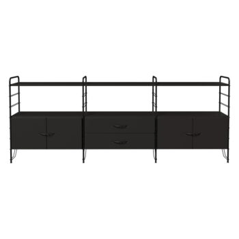Čierny modulárny policový systém 244x97 cm Dakota – Tenzo - Image 11