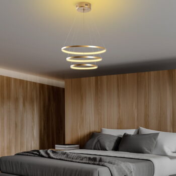 LED závesné svietidlo v zlatej farbe ø 50 cm Simit – Opviq lights - Image 7