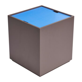 Truhlica z jaseňového dreva v modrej a tmavosivej farbe 40x45 cm Vault – Hübsch - Image 3