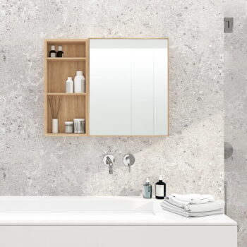 Nástenná kúpeľňová skrinka z dubového dreva Wireworks Slimfit - Image 6