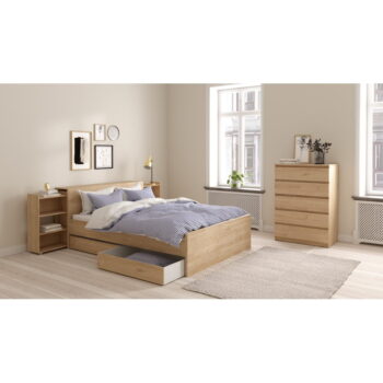 Dvojlôžková posteľ v prírodnej farbe 140x190 cm Naia – Tvilum – Obrázok 10