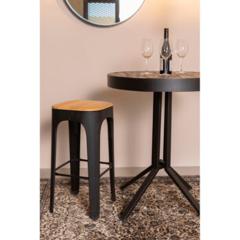 Čierna barová stolička 73 cm Up-High – White Label – Obrázok 5