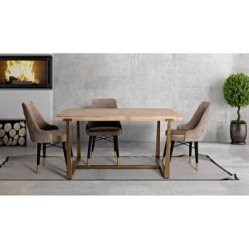 Jedálenský stôl v prírodnej farbe 150x90 cm Ankara – Mauro Ferretti - Image 2