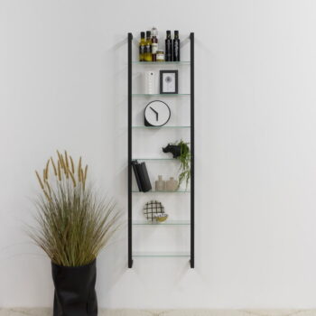 Čierna kovová polica 46 cm Cubic – Spinder Design - Image 3