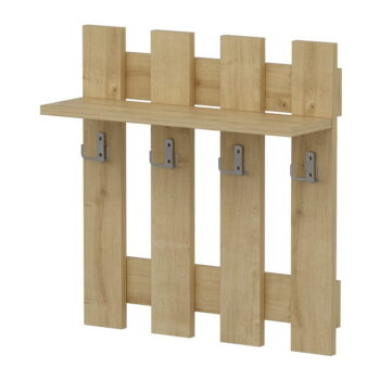 Nástenný vešiak v dekore duba v prírodnej farbe Utica - Kalune Design - Image 2