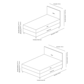 Béžová čalúnená dvojlôžková posteľ s úložným priestorom a roštom 140x200 cm Zafir – Kalune Design - Image 4