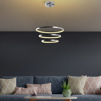 LED závesné svietidlo v striebornej farbe ø 50 cm Simit – Opviq lights - Image 5