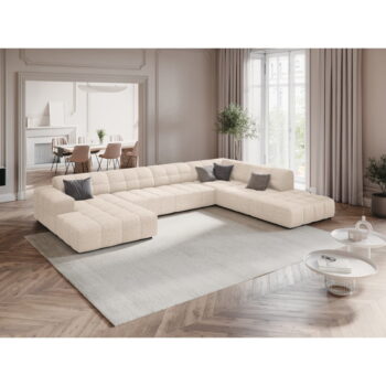 Krémová rohová pohovka (pravý roh/do "U") Chicago – Cosmopolitan Design - Image 4