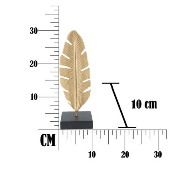 Dekoratívny svietnik v zlatej farbe Mauro Ferretti Feather, výška 34 cm – Obrázok 6