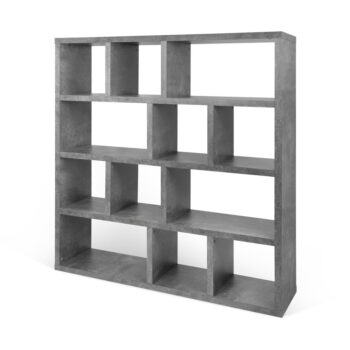 Sivá knižnica v dekore betónu 150x159 cm Berlin – TemaHome - Image 2