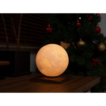 Tmavohnedá LED stolová lampa z orechového dreva (výška  19,5 cm) Smart LunaSpin – Gingko – Obrázok 9
