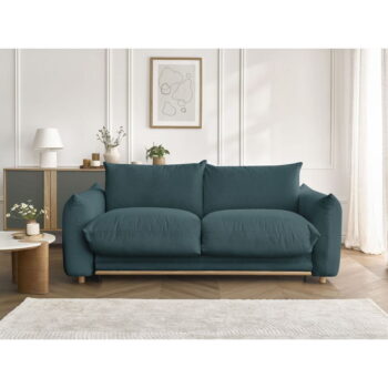 Modrá rozkladacia pohovka 214 cm Ernest – Bobochic Paris – Obrázok 5