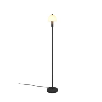Čierna stojacia lampa so skleneným tienidlom (výška 120 cm) Glenn – Trio – Obrázok 4