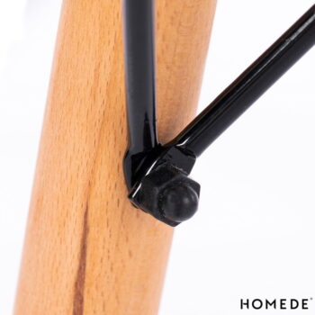 Okrúhly jedálenský stôl s čiernou doskou ø 80 cm Tebe – Homede - Image 6