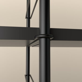 Čierny modulárny policový systém 82x204 cm Dakota – Tenzo – Obrázok 2