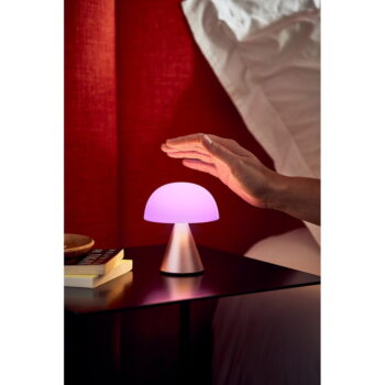 Bielo-svetloružová LED stolová lampa (výška 11 cm) Mina M – Lexon – Obrázok 7