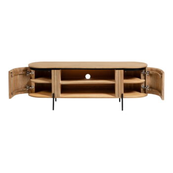 TV stolík z mangového dreva v prírodnej farbe 160x56 cm Licia – Kave Home - Image 4