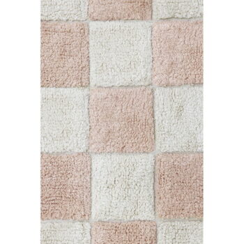 Svetloružovo-krémový prateľný ručne tkaný bavlnený koberec 120x160 cm Kitchen Tiles Rose – Lorena Canals - Image 2