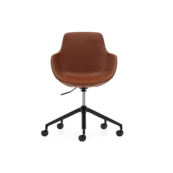 Koňakovohnedé pojazdné jedálenské stoličky v súprave 2 ks Tissiana – Kave Home – Obrázok 2