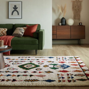 Krémový ručne tkaný vlnený koberec 200x290 cm Moroccan Fes – Flair Rugs - Image 2