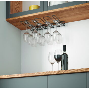 Čierny nástenný držiak pohárov na víno Metaltex Wine Glass – Obrázok 4