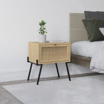 Nočný stolík v dekore duba v prírodnej farbe Ecrin – Marckeric – Obrázok 6