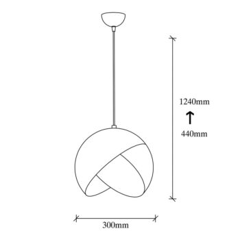 Závesné svietidlo v čierno-bronzovej farbe s kovovým tienidlom ø 30 cm Pacman – Opviq lights – Obrázok 7