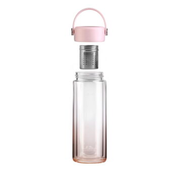 Ružová sklenená fľaša 350 ml Fuori – Vialli Design - Image 6