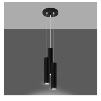 Čierne závesné svietidlo ø 6 cm Castro – Nice Lamps - Image 2