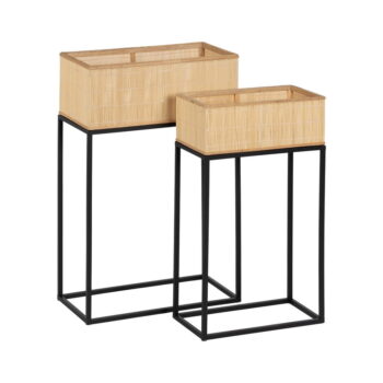 Ratanové stojany na kvety 2 ks (výška  80 cm) – Ixia