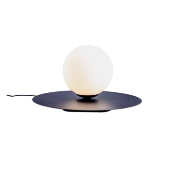 Čierna stolová lampa so skleneným tienidlom (výška 17 cm) Skiva Ball – CustomForm