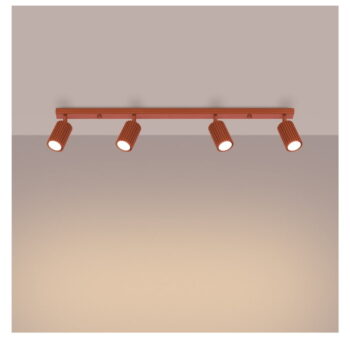 Stropné svietidlo v tehlovej farbe 6,5x81 cm Gleam – Nice Lamps - Image 5