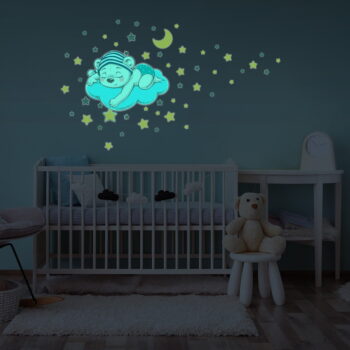 Detská samolepka na stenu 35x30 cm Dreamy Bear - Ambiance - Image 4