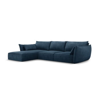 Tmavomodrá rohová pohovka (ľavý roh) Vanda - Mazzini Sofas - Image 2