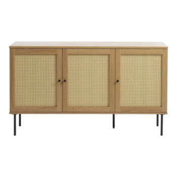 Nízka komoda v dekore duba v prírodnej farbe 140x80 cm Pensacola – Unique Furniture