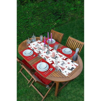 Vianočný set 4 ks prestieranie a behúňa na stôl 140x45 cm American Servis - Mila Home – Obrázok 2