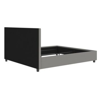 Sivá čalúnená dvojlôžková posteľ 180x200 cm Emily – Støraa – Obrázok 4