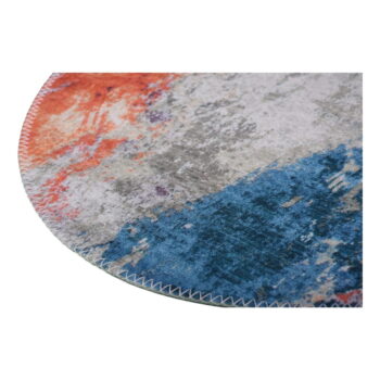 Modro-oranžový umývateľný okrúhly koberec ø 100 cm – Vitaus – Obrázok 3