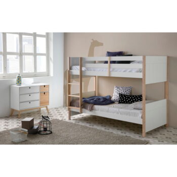Biela poschodová detská posteľ z borovicového dreva 90x190 cm Kiara – Marckeric – Obrázok 6