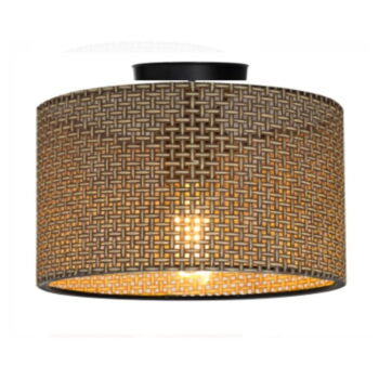 Hnedé stropné svietidlo s textilným tienidlom ø 30 cm Goza – Squid Lighting