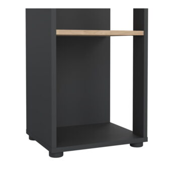 Knižnica v dekore duba v antracitovo-prírodnej farbe 41x205 cm Sign – Tvilum – Obrázok 7