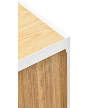 Biely/v prírodnej farbe TV stolík v dekore duba 180x45 cm Arista – Teulat - Image 2