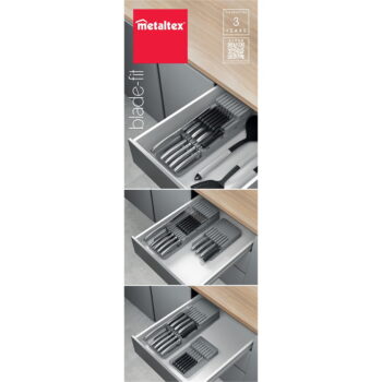 Sivý úložný systém na nože Metaltex - Image 7