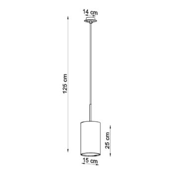 Biele závesné svietidlo s textilným tienidlom ø 15 cm Volta – Nice Lamps - Image 7
