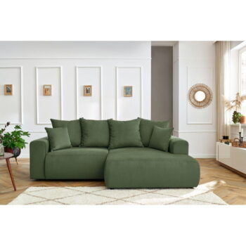 Zelená zamatová rohová pohovka Enjoy – Bobochic Paris - Image 7