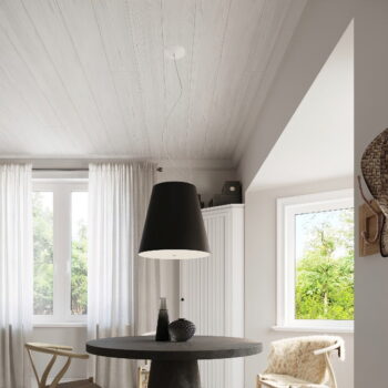 Čierne závesné svietidlo so skleneným tienidlom ø 50 cm Tresco - Nice Lamps - Image 5
