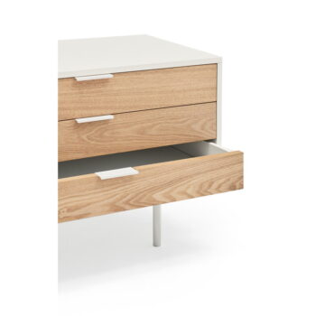 TV stolík v dekore duba v bielo-prírodnej farbe 180x52 cm Sierra – Teulat - Image 8