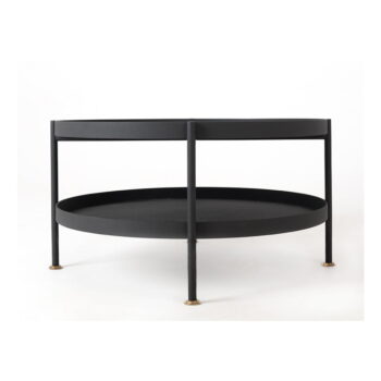 Čierny konferenčný stolík CustomForm Hanna, ⌀ 60 cm – Obrázok 4
